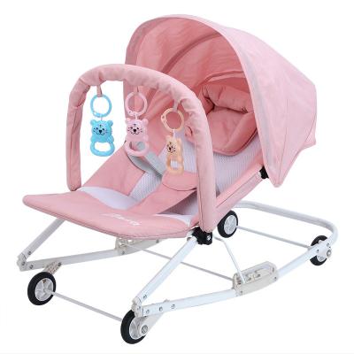 China Modern Multifunctional 2 in 1 Baby Bouncer Rocker Chair Baby Bouncer Seat with Toy Bar for sale