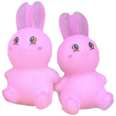 China 5 years of & light-changing rabbit squeezing toy duct decompression toy simulation treatment animal gift children hand pinch stress ball for sale