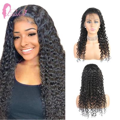 China Lisa 2021 Hot Selling Virgin Swiss Cuticle New Deep Wave Swiss Cuticle Aligned Deep Wave Hair Lace Front Wig For Women for sale