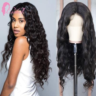 China 100% Natural Black Blonde Curly Human Hair Virgin HD Lace Wigs 1B 13x4 Loose Wave Full Lace Wigs For Black Women for sale