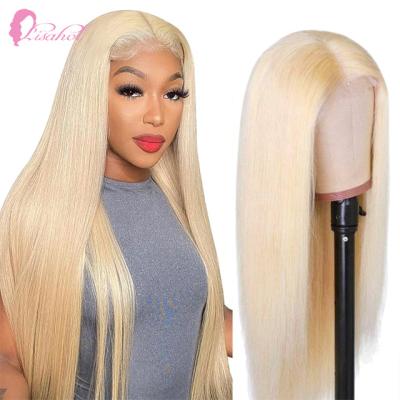 China 613# Silky Straight Brazilian Virgin Hair Pelucas Human Hair Ladies Wigs Full Lace Human Hair Wigs Pre Plucked Blonde For Retailer for sale