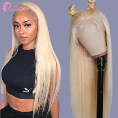 China Straight Lace Front Wig Wholesale Braided Straight Hair Wigs 13*4 Ombre 613 Cheap Silky Straight Long Wave Hair For Black Women for sale