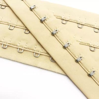 China Underwear Factory Wholesale 3 Tiers Hook And Eye Tape For Bra Corset Hook And Eye for sale