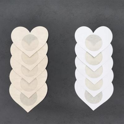 China Spandex/Cotton Non-Woven Disposable Nipple Sticker Non-Woven Fabric Satin Fabric Anti-Bump Chest Stickers Anti-Glare Nipple Covers for sale