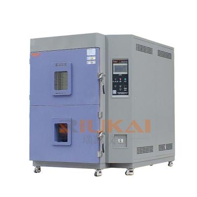 China Stainless Steel Plate SUS#304 Tow Boxes Thermal Shock Machine Lab Equipment Thermal Shock Chamber Impact Test Chamber With Windows for sale