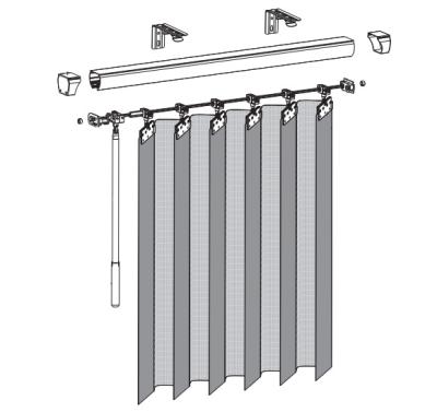 Chine Textile Light Filtering Finished Manual And Motorized Sheer Vertical Shades à vendre