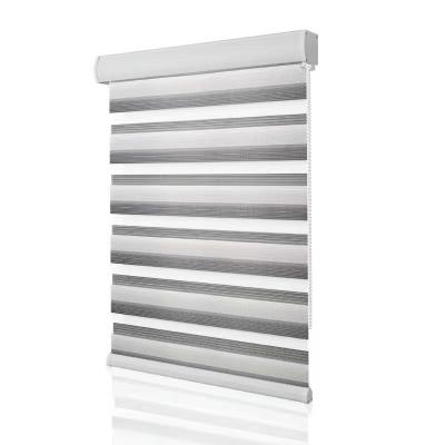 China Double Layer Waterproof Manual Motorized Zebra Waterproof Roller Blinds for sale