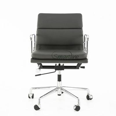 China 217 Style Adjustable Soft Pad (Height) Aluminum Office Chair Genuine Leather for sale