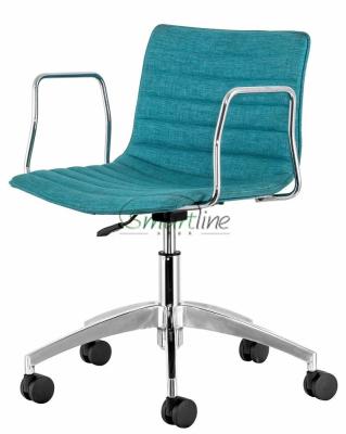 China (Height)Adjustable High Quality Fabric Task Chair With Steel Armrest For Home Use And Office for sale