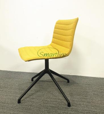 China High Quality Swivel Office Revolving Chair With Black Matted Aluminum Base With Glides for sale