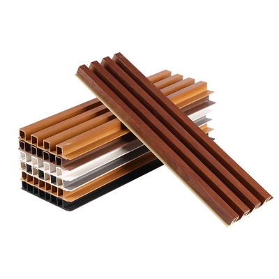 China Modern Fluted 3D Water-Proof  WPC Cladding Wood Plastic Composite Indoor WPC Wall Panels WPC Building Decorative  Materials for sale