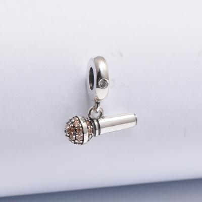 China FASHIONABLE 925 Fashion Jewelry Fine Silver Microphone Dangle Charms For Bracelet Making for sale