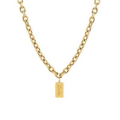 China New 2021 Vintage Necklace 18k Gold Custom Letter Necklace Letter Necklace For Girlfriend And Relatives for sale