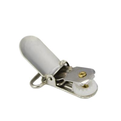 China Garment Suspender Clips Metal Suspender Clip for Clothes, Round Elastic Band Stainless Garment Suspender Clips for sale