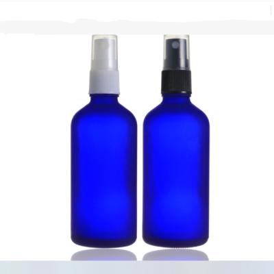 China Personal Care 30ml 50ml 100ml Frosted Green Blue Amber Clear Essential Oil Glass Dropper Bottle With Bamboo Lid for sale