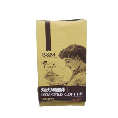 China Moisture Proof Laminated Material Gusset Side Pocket For Roast Coffee Bean Valve Bag for sale