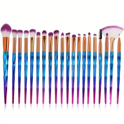 China Angular Blush 7/15/20Pcs Diamond Makeup Brushes Set Powder Base Blush Eyeshadow Blending Lip Cosmetic Beauty Make Up Brush Tool Kit for sale