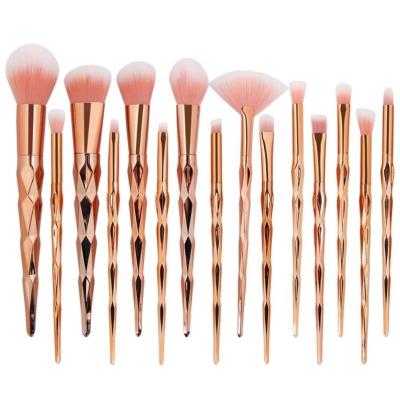 China Angular Blush KAY GARLEY Makeup Tool Diamond Makeup Brushes 20 Pieces Cosmetic Set Brushes for sale