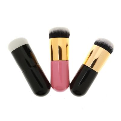 China Angular Blush Big Handle Custom Color Personalized Cosmetic Makeup Base BB Cream Mask Brush for sale