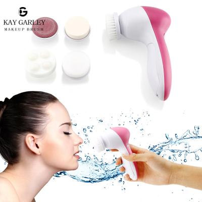 China DEEP CLEANING Hot 5 in 1 Facial Cleansing Brush & Massager Electric Face Beauty Electric Rotating FacialCleansing Brush for sale