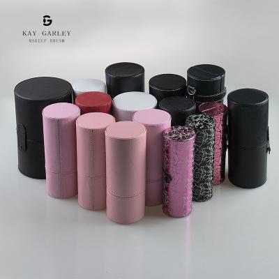 China Fashion Custom All Kinds Of Round Cylinder Makeup Brush Holder Case, Portable Travel Cosmetic Make Up Brush Holder Case for sale