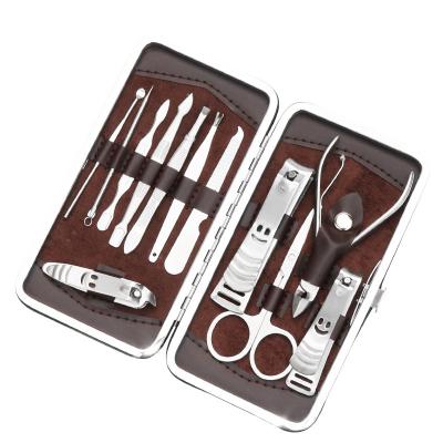 China 2017 Top Selling Finger Nail Manicure Tool Kit 12pcs Stainless Steel Nail Clipper Scissors Beauty Tools for sale