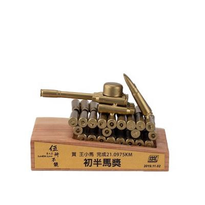 China Europe Custom Design Metal Trophy Wooden Base Awards Laser Trophy for sale