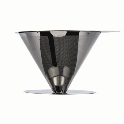 China Viable fast logistics Mini Fashionable Permanent Stainless Steel portable coffee filter drip device built in China for sale