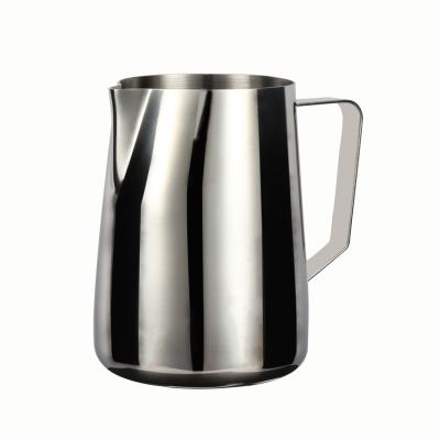 China Wholesale Viable Hotel Cafe Milk Jugs Frothing Stainless Steel Milk Jug Bartender Space Milk Frothing Cup Jug Creamer for sale