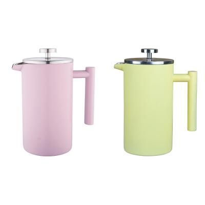 China WITH LID Food Grade Coffee Press Metal Cafetiere Wholesale French Press High Quality Stainless Steel Stocked With Filtration for sale