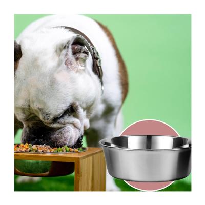 China Fast Delivery Metalpet Stainless Steel Professional Simple Single Dog Feeding Bowl Mirror With Indoor Outdoor Dog Bowl for sale