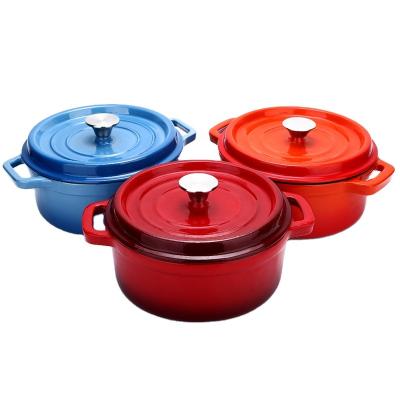 China Sustainable High Quality Home Kitchen Custom Cast Iron Pots And Pans Nonstick Iron Enamel Coating Cookware Sets for sale