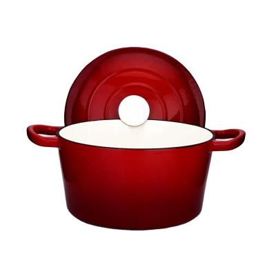 China Sustainable Classic cast iron enamel cookware soup pot hot pot long heat retention stewpot cast iron oven cookware set for sale