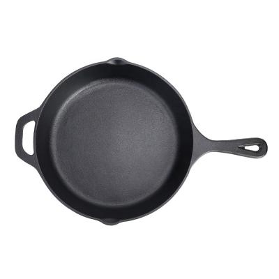 China CLASSIC Chef-cookwares Best Selling Non Stick Pre-seasoned BBQ Skillet Kitchen Cookware Cast Iron Frying Pan with Two Handle for sale