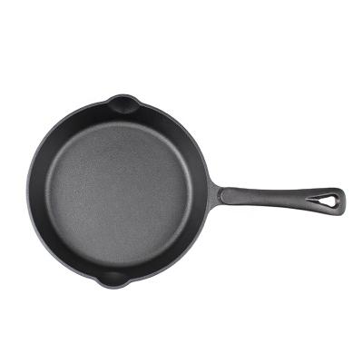 China CLASSIC Chef-cookwares Custom Round Pan Non Stick Pre-seasoned Cookware Set Wholesale Cast Iron Skillet With Long Handle for sale