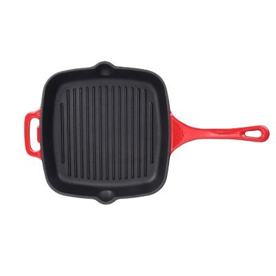 China CLASSIC Hot Sell Nonstick Enamel Grill Pan Skillet Square Grill Steak Pan for sale