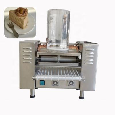 China High Efficiency Easy Operation Stainless Steel Mini Cake Making Pancake Machine Thousand Layer Cake Machinery for sale