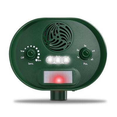 China Viable Outdoor Waterproof PIR Electronic Solar Ultrasonic Laser Bird Repellent For Farm Garden Yard Grass for sale