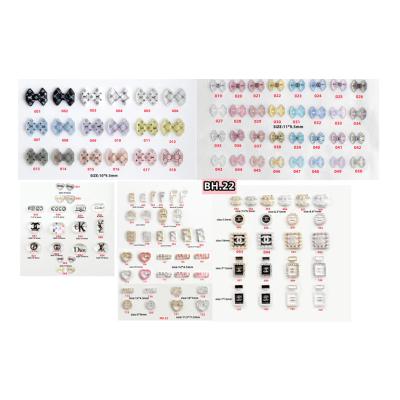 China Metal BH.22 Decoration for Nail Art Logo Design Nail Charms Brand Name Rhinestone for Diy Phone Case Card Issuance for sale