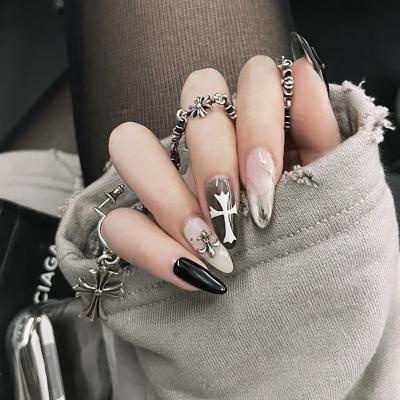 China Easy Apply Crow heart retro alloy jewelry punk style cross army flower six-pointed star nail art charms decoration accessories for sale