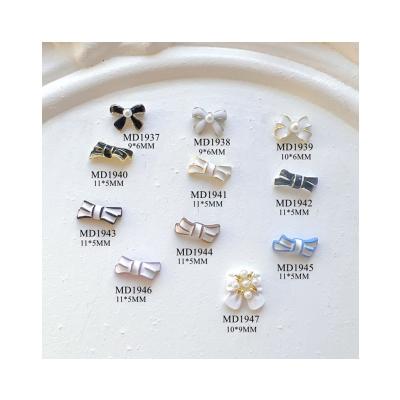 China Alloy Nail accessories, nail alloy bow, oil dripping bow, metal jewelry, nail alloy jewelry, 3D nail enhancement for sale