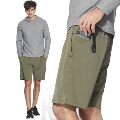 China 2021 new arrival lightweight mens shorts best quality breathable lulu style quick dry fabric and zipper pocket waist drawstring shorts men for sale