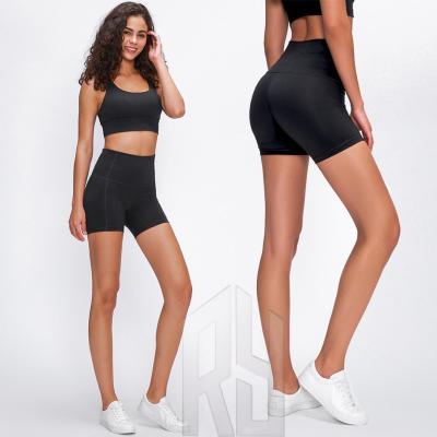 China Exercise Breathable Active Running Shorts Crac! crack! 2021 Europe and America women's soft stretchy seamless butt for sale