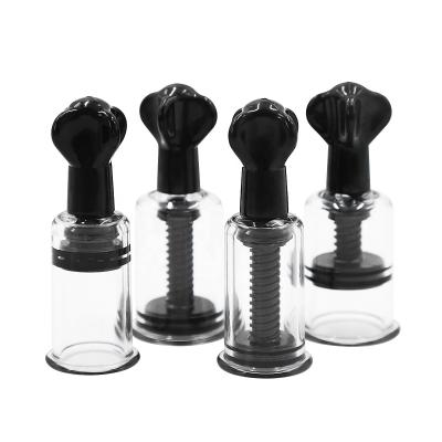 China Latest Design BDSM Bondage Restraint Therapy Massage Tool Cupping Cups, Plastic BDSM Nipple Restraint Bondage Fetish Sucker for sale