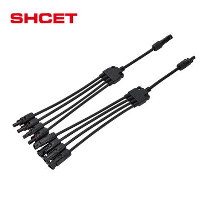 China Parallel Power Solar Panels Power Connectors DC PV Branch Cable Diode Fuse IP68 Wire Waterproof Female Sockets for sale