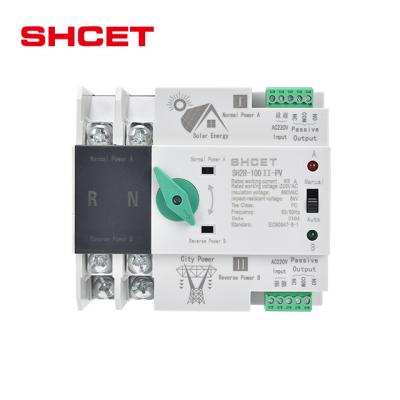 China ATS System Dual Power Solar Auto Din Rail Mini PV Transfer Inverter For Offgrid Solar System To Grid With Custom SHCET Logo for sale