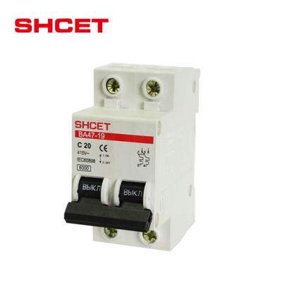 China 2 curve electric pole 240/415v 16a 20a 63 amp 125a 200a 4p 10ka c ac mini circuit breakers miniature mcb change 4.5KA/6KA for sale