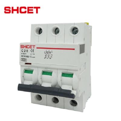 China Single 32amps 10 amps 4amp 100 amps 160 amps 200a B 2p mcb 6KA/10KA 3 pole double pole mini ac electric circuit breakers for sale