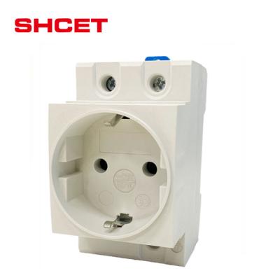 China Easy Din High Quality AC 16A EU Australian French German Rail High Quality Electric Mounted Modular Socket and Switches Factory Direct Installation for sale