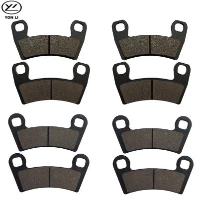 China Non-Asbestos 8 Pcs Full Set ATV UTV Flat Brake Pad For POLARIS Parts Apply To RZR S ENV 1000 for sale